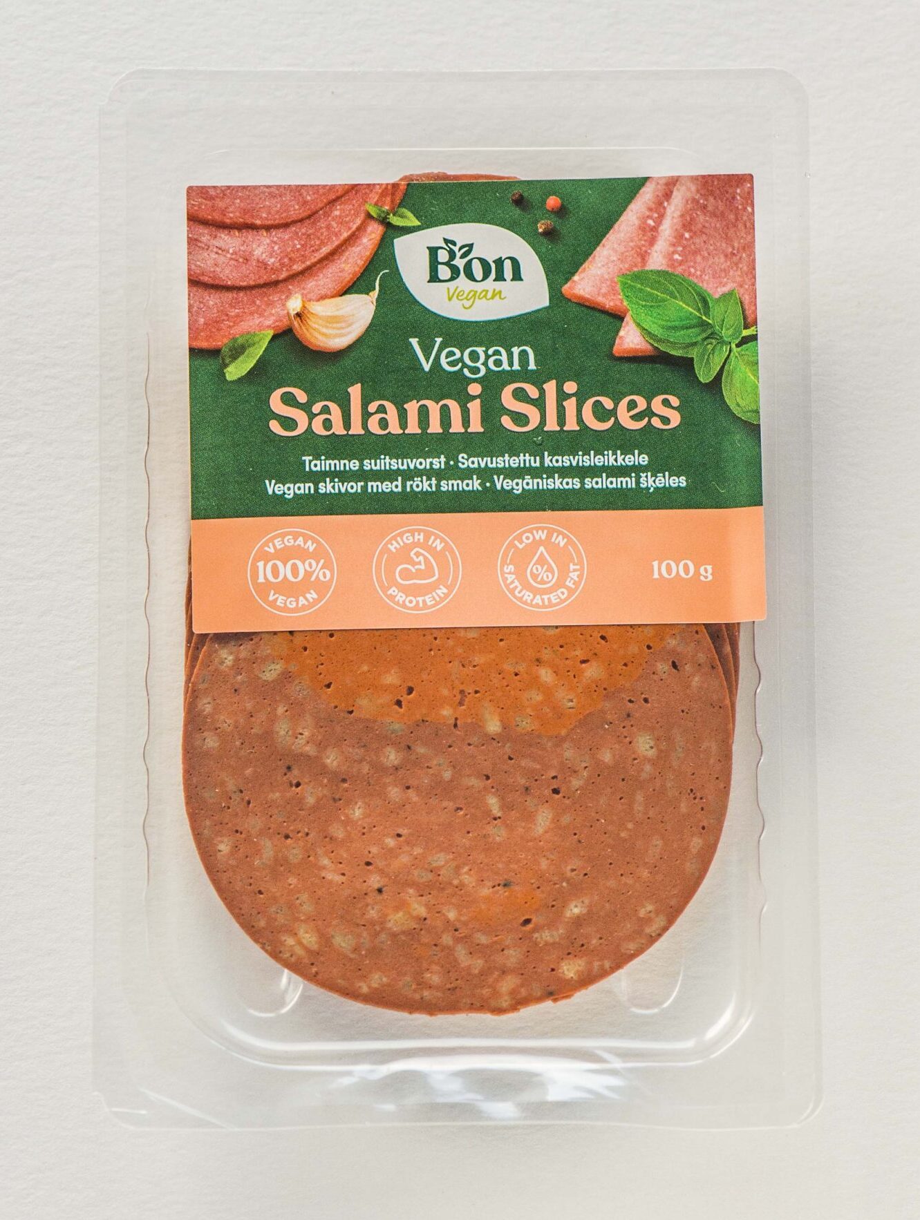 Vegan salami slices (100g) - Bon Vegan